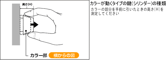 簡易補助錠(鍵)ロックツーロック取付けが可能な鍵の種類