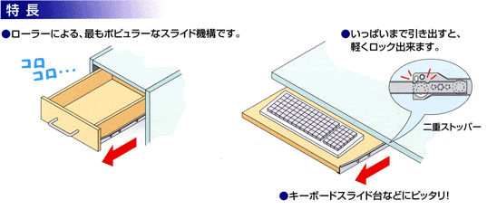 スライド引き出しレールローラー底付けタイプの 物干しの通販 階段や玄関の手すりの通販サイト