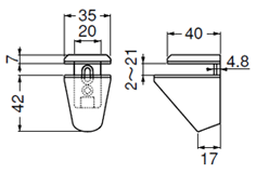 棚受け金具棚ブラケットサイズ