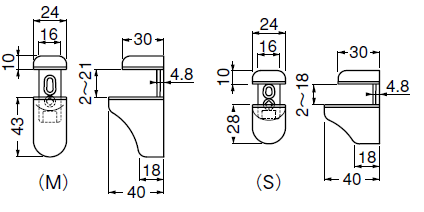 棚受け金具棚ブラケットサイズ