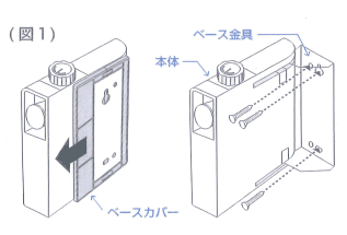 室内物干しワイヤー(コード巻取り式)図