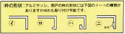 すだれ掛け取り付け可能なサッシ形状