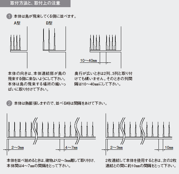 糞害防止マットハトプロテクター設置方法