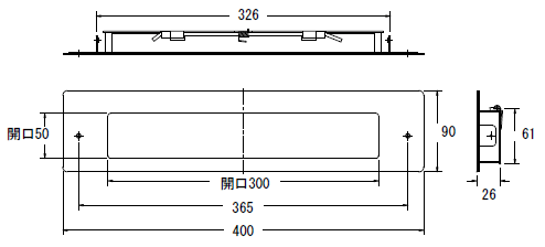 郵便受けステンレスポスト口縦横兼用型3000サイズ