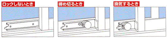 簡単取付けのサッシ窓の鍵窓ロックンL