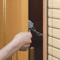 簡易補助錠(鍵)玄関ドア用鍵付きドアチェーン