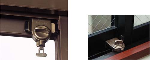 サッシ窓の鍵ガードマン、マモレックストップ使用イメージ
