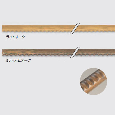 木製介護手すり部材丸棒手すり部ディンプル